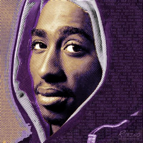 Tupac Shakur And Lyrics Painting Tupac Shakur And Lyrics Fine Art
