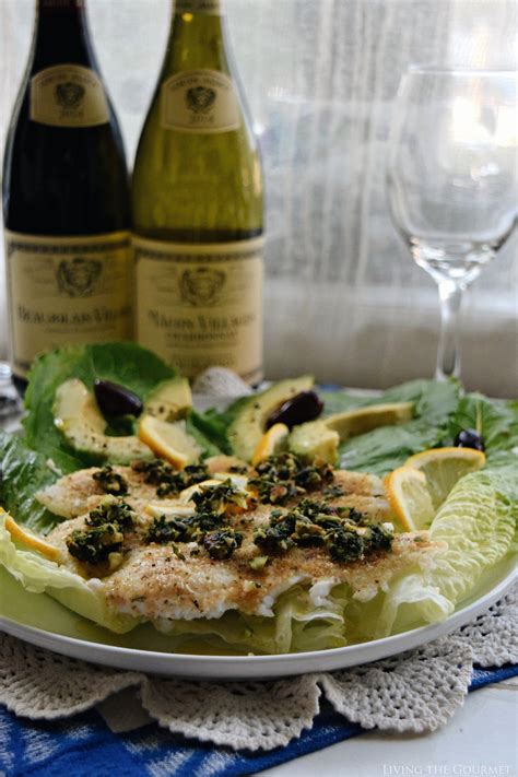 Lay the cut sides back. Flounder Fillets with Pesto - Living The Gourmet