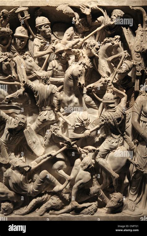 batalla entre romanos y germanos portonaccio sarcófago en el museo nazionale romano en roma