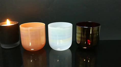 Canada Customer Glass Candle Jars With Wooden Lids Frosted Glass Candle Jar With Lid Glass