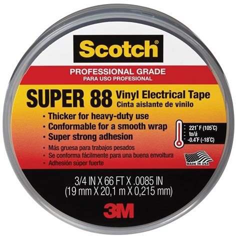 Scotch 34 X 66 Super 88 Vinyl Electrical Tape 6143 Ba 10 Blains