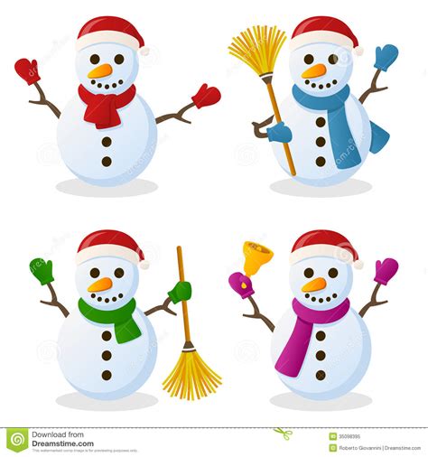 After an english boy makes a snowman on christmas eve, it comes to life to take him on an adventure to the north pole to meet santa claus. Snowman Cartoon Christmas Set Stock Vector - Illustration ...