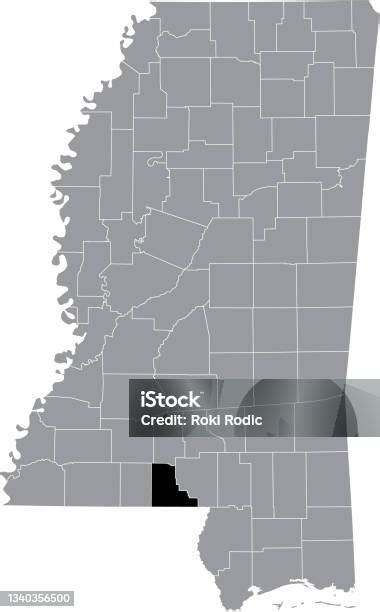 Location Map Of The Walthall County Of Mississippi Usa Stock