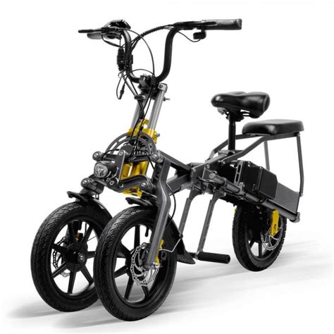On Sale For Adults Street Legal Black Color Folding 3 Wheels Electric