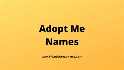 Adopt Me Names 2024 Best Cute And Good Adopt Me Pet Names