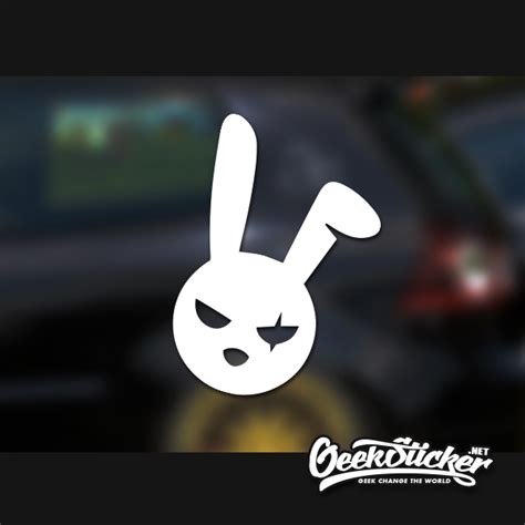 bad bunny decal evil easter bunny sticker waterproof reflective universal body sticker vinyl