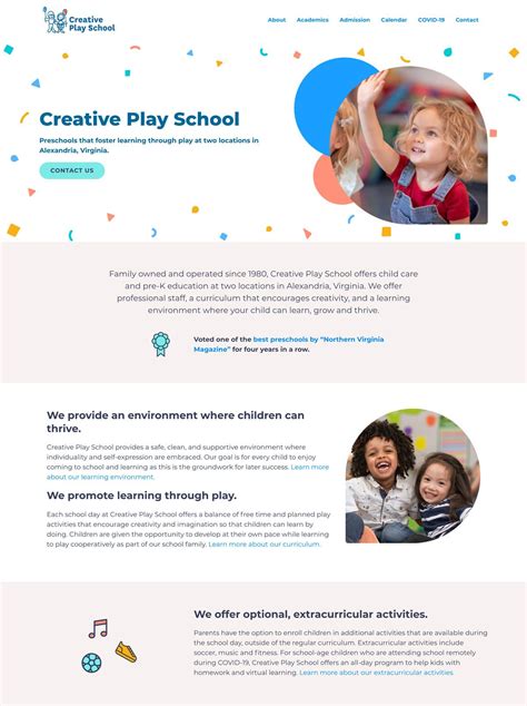 Creative Play School Website And Visual Branding By Claire Smalley