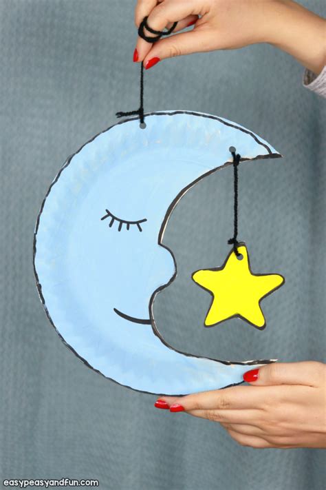 Moon Paper Plate Craft For Kids Easy Peasy And Fun
