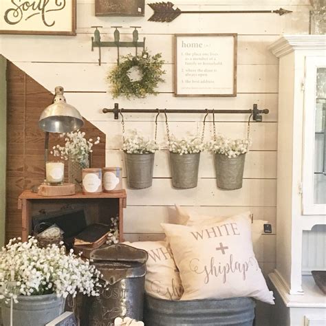 Wall+Collage+with+Reclaimed+Metal+Farm+Fixtures | Rustic wall decor ...