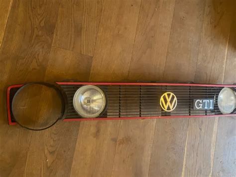 Vw Golf Mk1 Gti Hella Twin Headlight Grill With Hella Headlights Red
