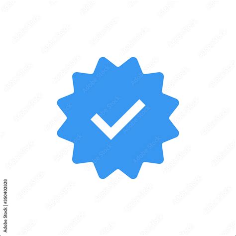 Instagram Verified Badge Icon Vectorillustration Stock Vektorgrafik