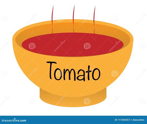 Tomato Soup Bowl Stock Vector Illustration Of Soup 117545557