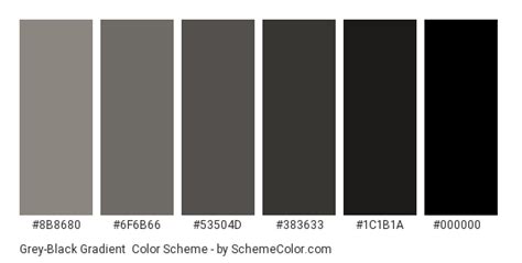Grey Black Gradient Color Scheme Black