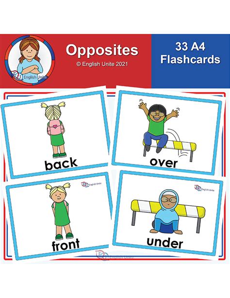 Opposites Flashcards English4good Vocabulary Practice