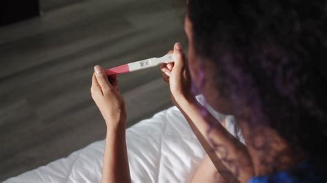 Woman Holding Negative Pregnancy Test Kit Stock Footage Sbv 323794089