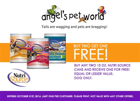 Nutri Source cans and receive one for Free! - Angels Pet World