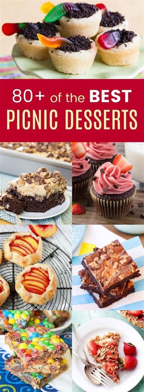 And so picnic season is here. Over 80 Recipes for Picnic Desserts - Cupcakes & Kale Chips | Picnic desserts, Easy party ...