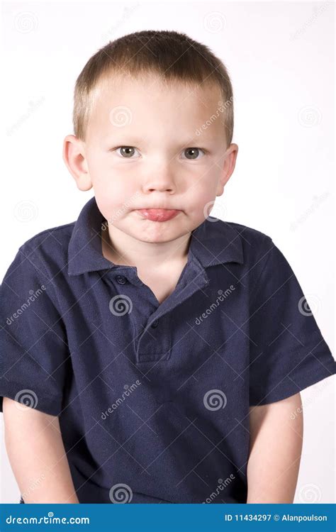 Expression Young Boy Sad Stock Image Image Of Look Blue 11434297