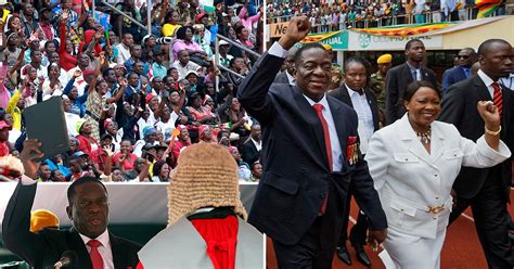Zimbabwes New President Emmerson Mnangagwa Arrives At Stadium To Be Sworn In Metro News