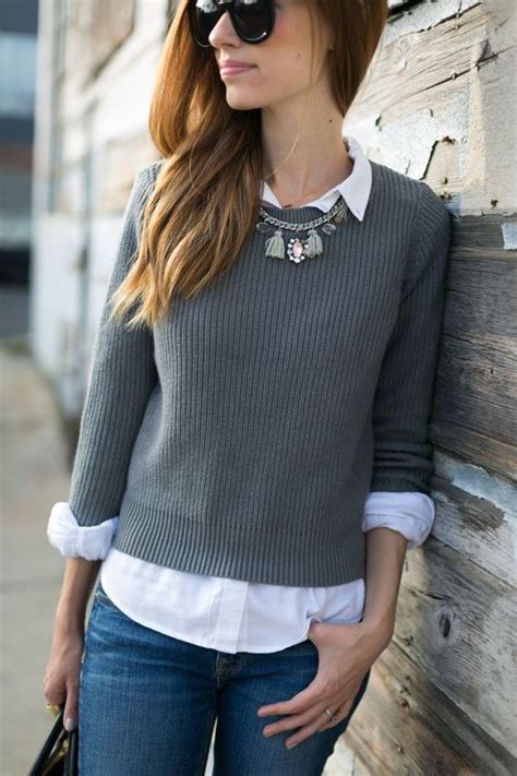 The four answers you've already received are wrong. Collared shirts, Sweaters and Necklaces on Pinterest