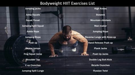 Workout Exercises List Pdf EOUA Blog