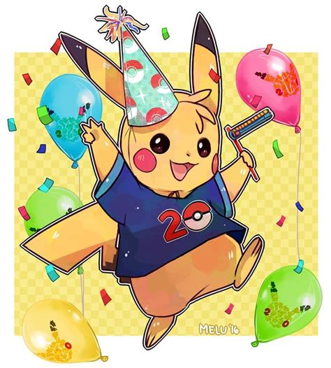 Pikachu Pokemon Pokemon 20 Happy Birthday Pokemon