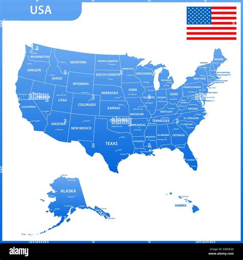 The Detailed Map Of The Usa With Regions Or States And Cities Capital