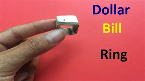 How To Make A Paper Money Ring Origami Easy Money Ring Money Dollar