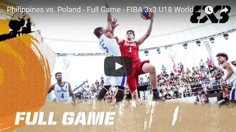 Philippines Vs Poland Full Game Fiba 3x3 U18 World Cup Gilas