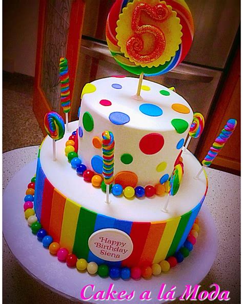 Candy Themed Birthday Cake For 5 Year Old Cool Birthday Cakes