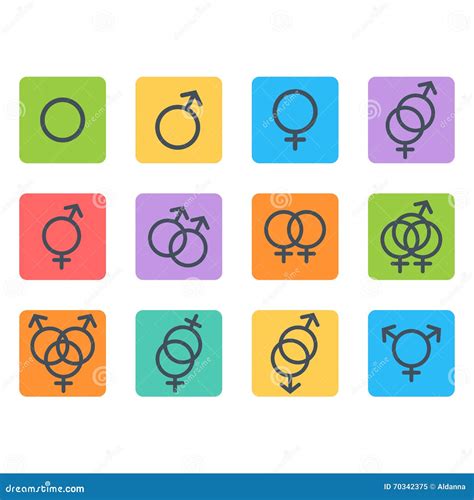 iconos de la orientación sexual ilustración del vector ilustración de humano género 70342375