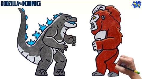 Godzilla Vs Kong Drawing Step By Step ~ Godzilla Kong Dozorisozo