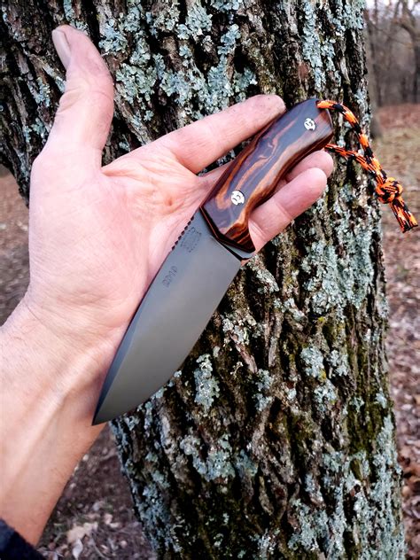 4 Inch Hunting Knife With Desert Ironwood Scales Rknives
