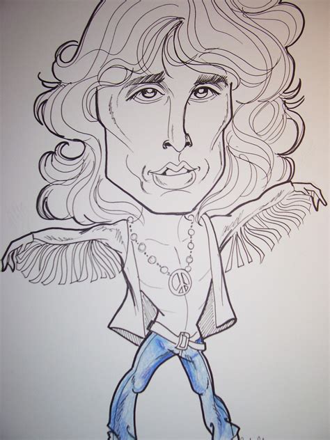 Jim Morrison Rock Caricature Rock Portrait By Rockandrollhart