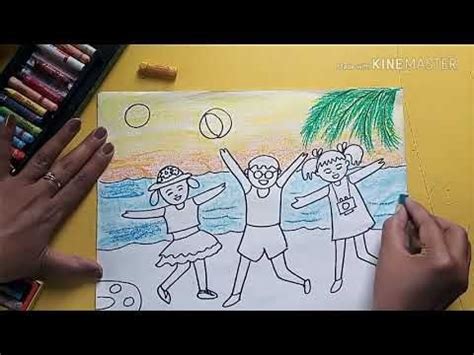 To start this preschool lesson plan for spring, make a list of your five senses on the board: Easy drawing for kids on summer season/ beach scene/picnic ...
