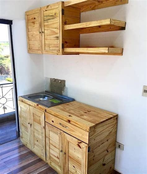 21 how to build a kitchen island from wood pallets. 50 Amazing DIY Pallet Kitchen Cabinets Design Ideas ...