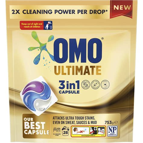 Omo Ultimate Laundry Capsules 3 In 1 28 Pack | Woolworths