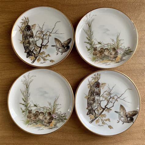 Kaiser W Germany Bird Plates 4 Set Of 4 Porcelain Ebay Bird Plates