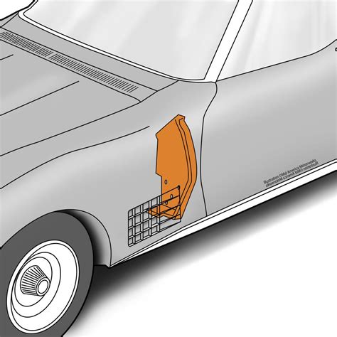 1968 1972 Corvette Plenum Panel Lh Front Press Molded Fiberglass