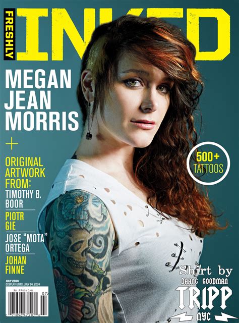 Megan Jean Morris Wearing The Safety Pin Tee On The Cover Of Freshly Inked Magazine Jose Ortega