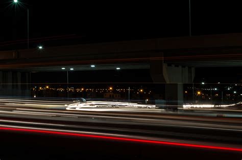 Fotos Gratis Ligero Tráfico Noche Autopista Movimiento Reflexión