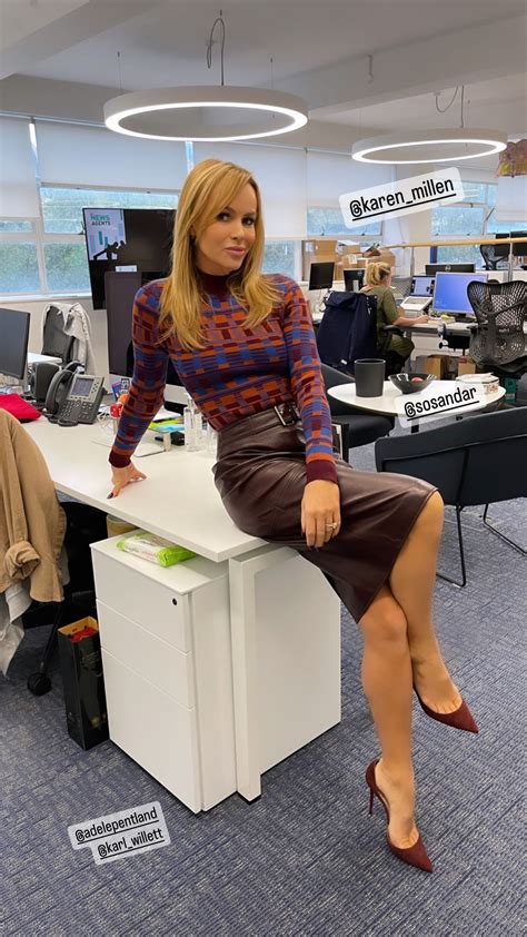 Amanda Holden Flashes Her Tanned Legs In Leather Skirt The Irish Sun