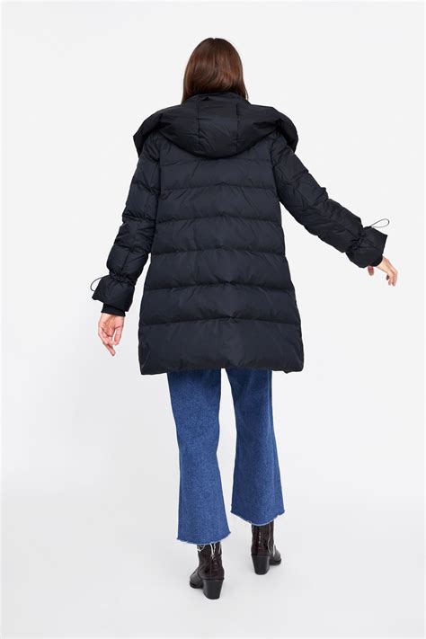 Zara Down Puffer Coat With Wraparound Collar At £5999 Love The Brands