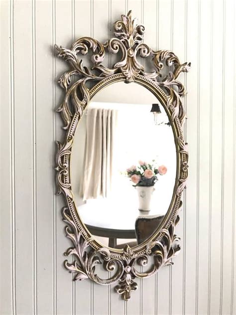 Add a mirror to its doors to get more functionality. Shabby Chic Mirror Blush Pink Bathroom Mirror Vintage ...