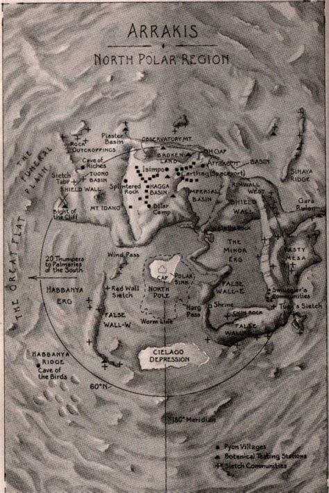Klaatu A North Polar Map Of Arrakis From Dune House Corrino By