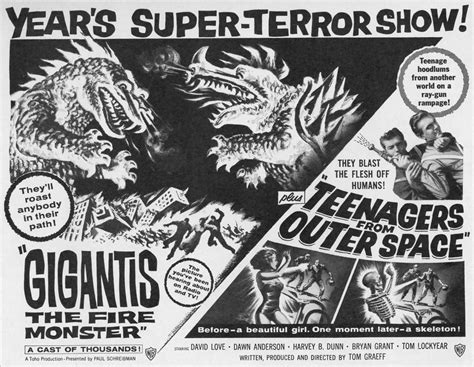 Gigantis The Fire Monster Teenagers From Outer Space Science