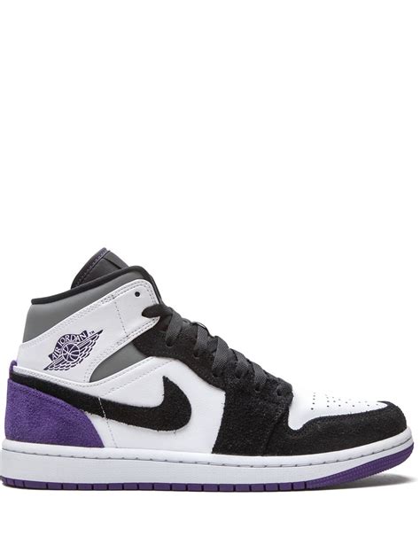 Jordan Air Jordan 1 Mid Se Court Purple Suede Sneakers Farfetch