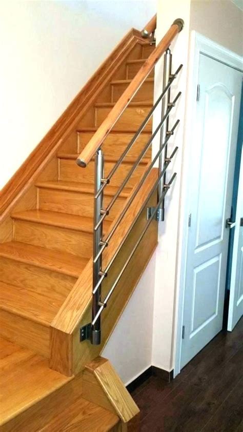 Basement Railing Ideas Handrail For Basement Stairs Removable Stair