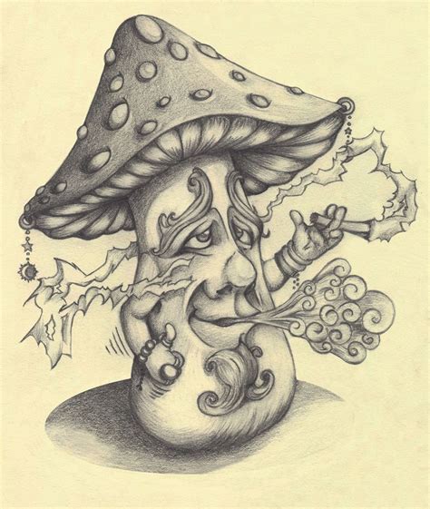 Mushroom Psychedelic Drawings Art Drawings Sketches Mushroom Drawing