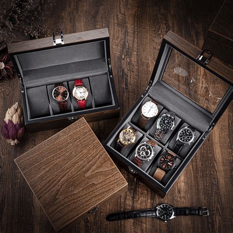 Boite De Rangement Pour Montres En Noyer